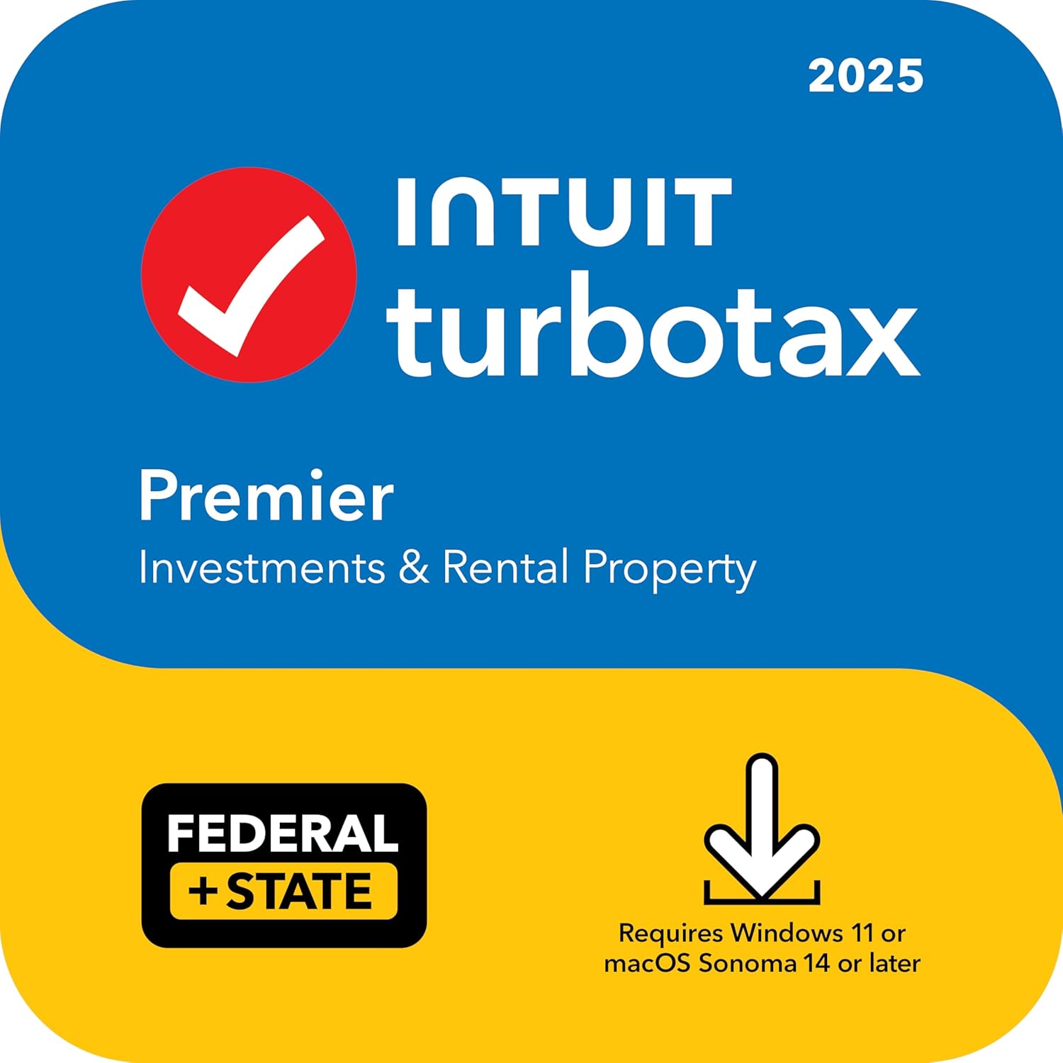 TurboTax Premier 2025 Tax Software - Federal & State - PC/Mac Instant Download
