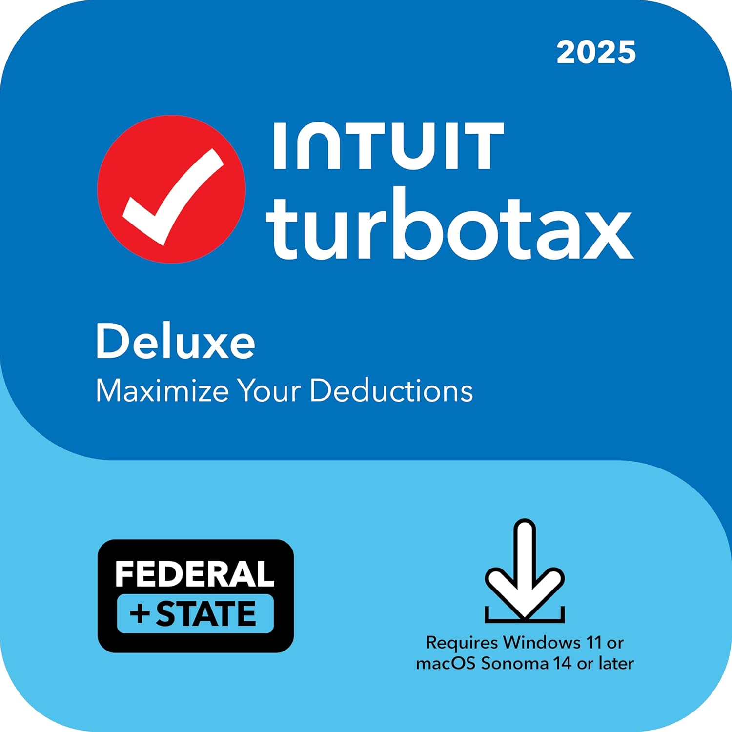 TurboTax Deluxe 2025 Tax Software - Federal & State - PC/Mac Instant Download