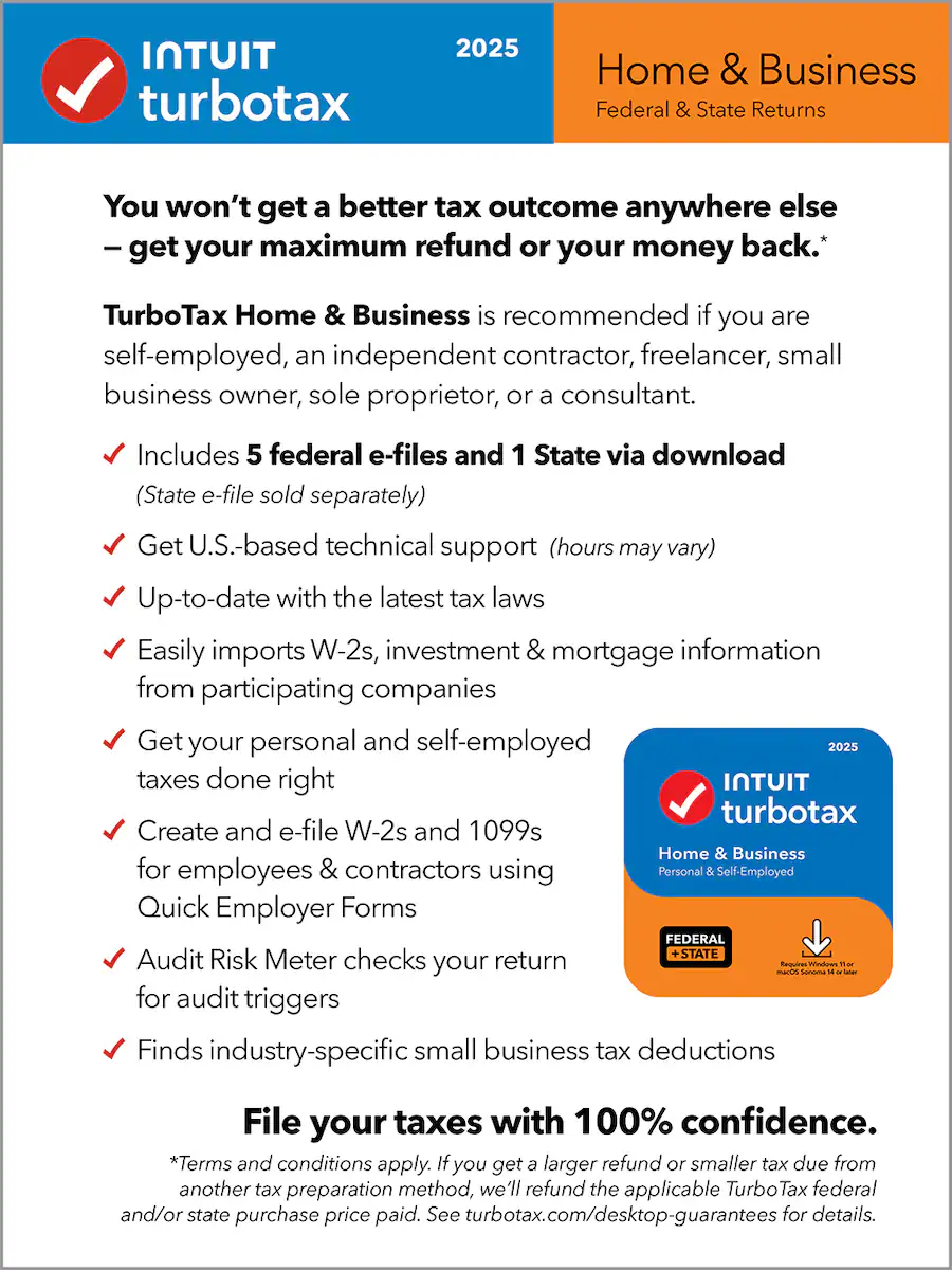 TurboTax Home & Business 2025 Tax Software - Federal & State - PC/Mac Instant Download - Image 3